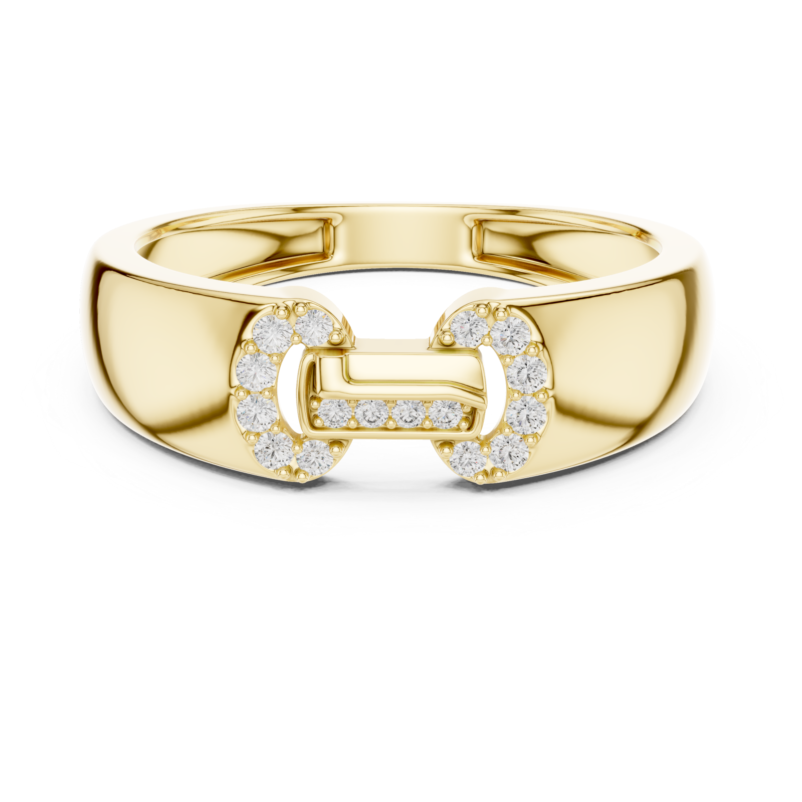  Gold Gentle Echo Modern Band Front View