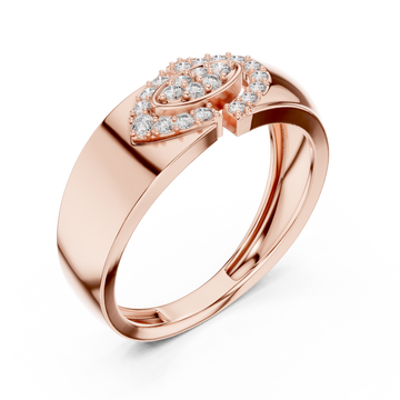  Rose Gold Blooming Graceful Twist Statement Ring Right View