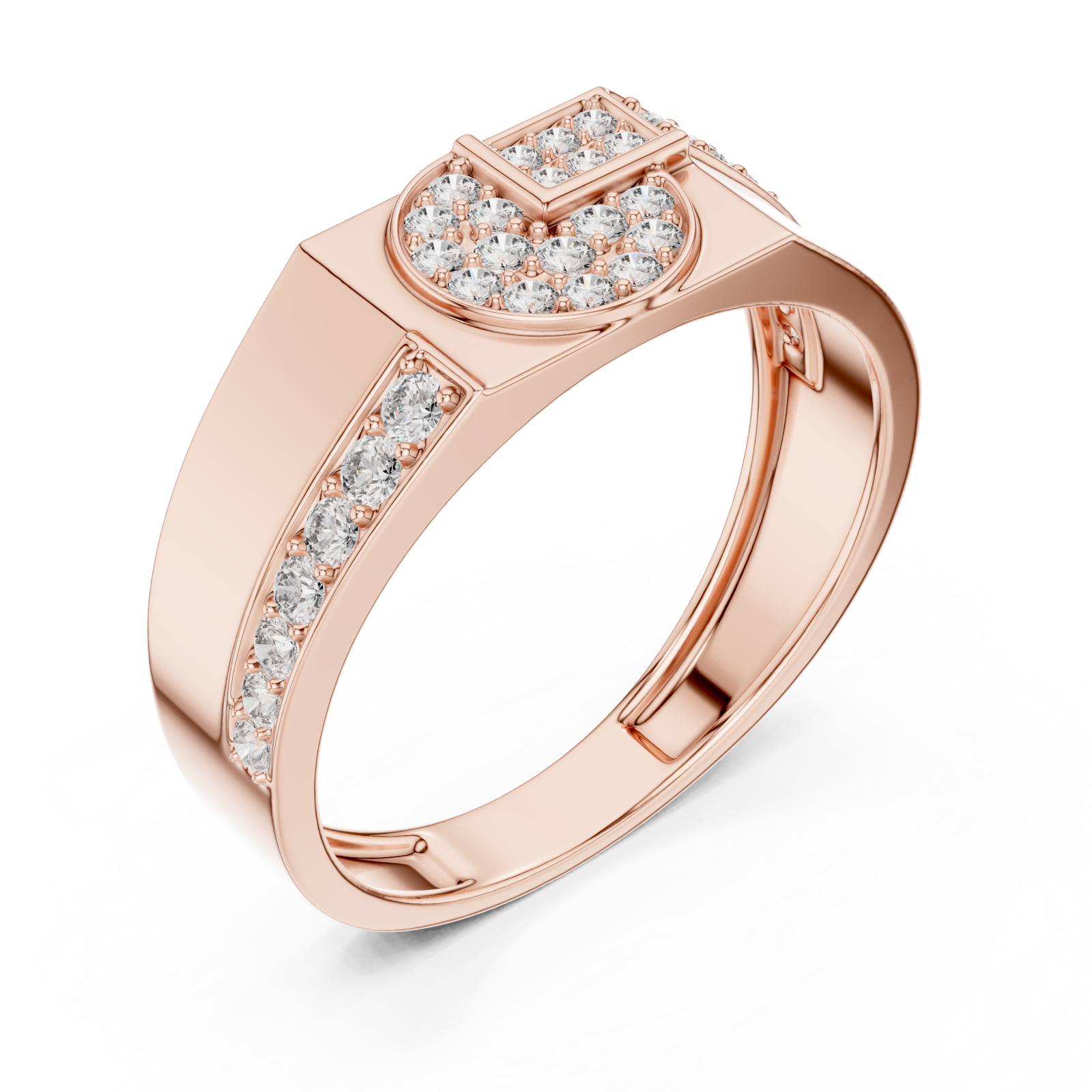  Rose Gold Twilight Harmony Stackable Cocktail Ring Right View