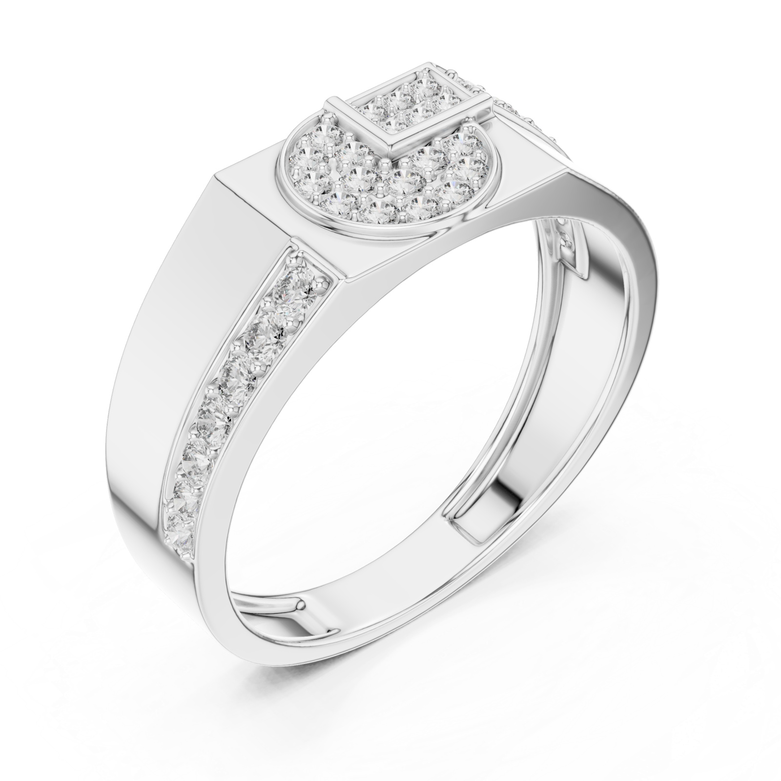  White Gold Twilight Harmony Stackable Cocktail Ring Right View