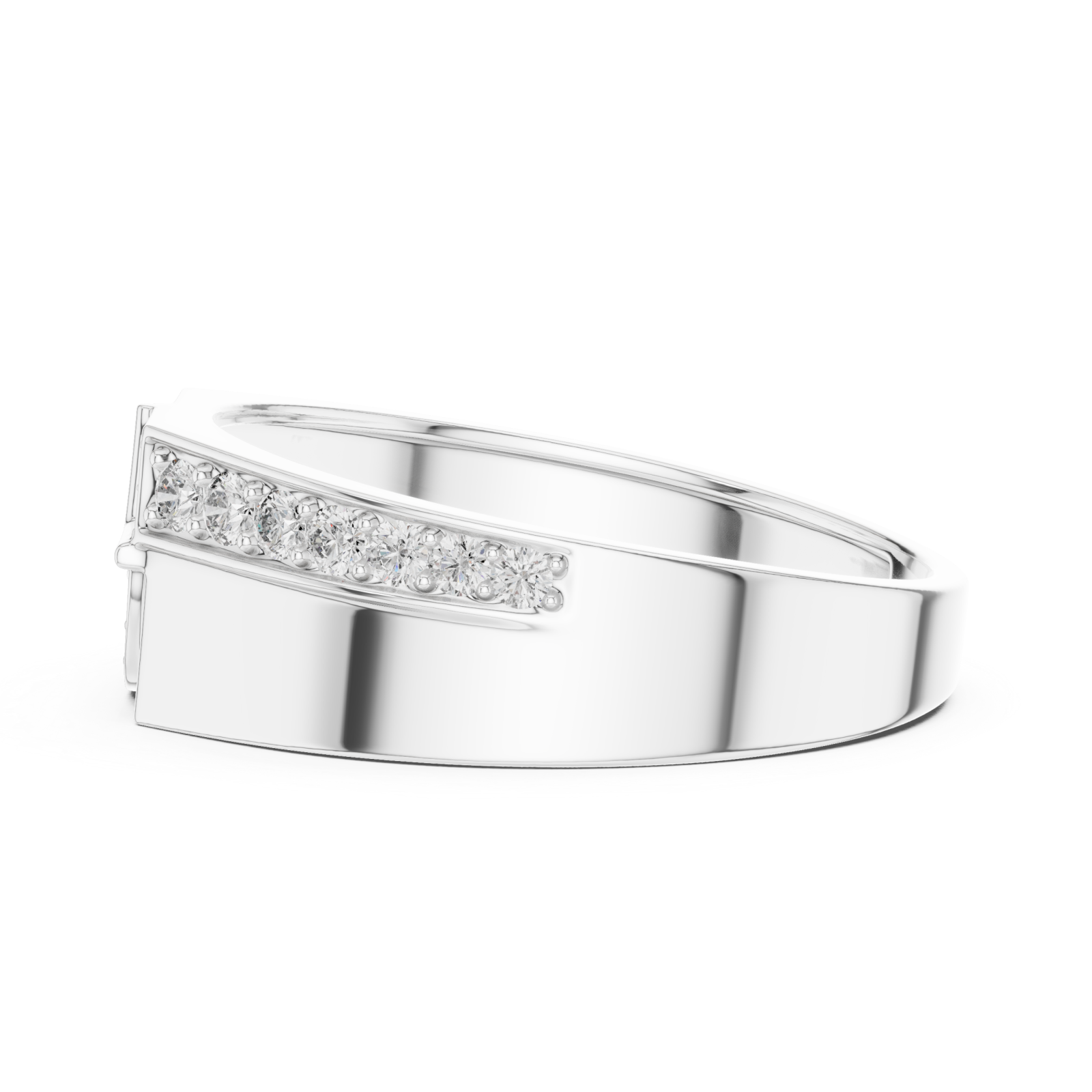  White Gold Twilight Harmony Stackable Cocktail Ring Side View