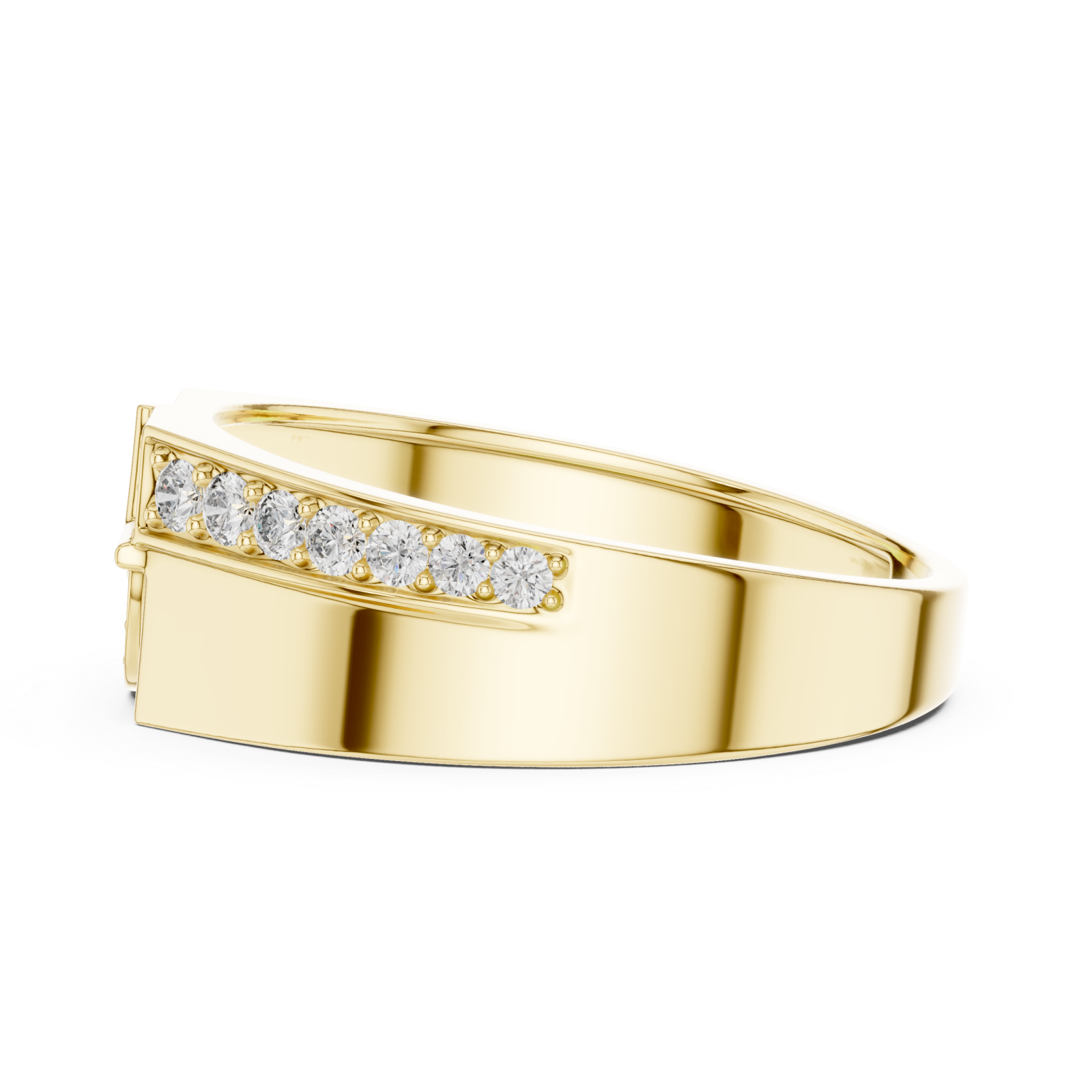  Gold Twilight Harmony Stackable Cocktail Ring Side View