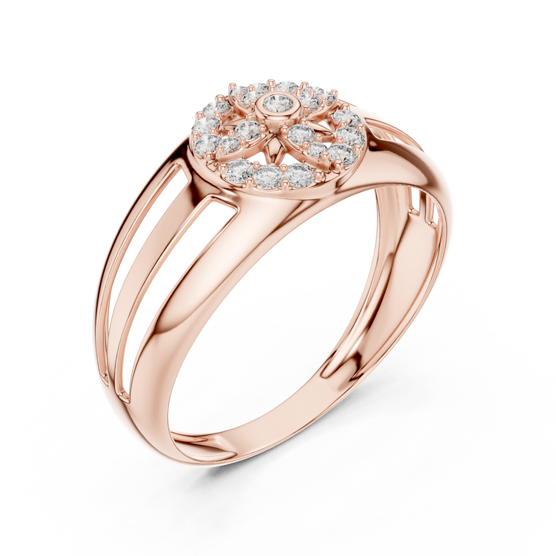  Rose Gold Luminous Grace Statement Ring Right View