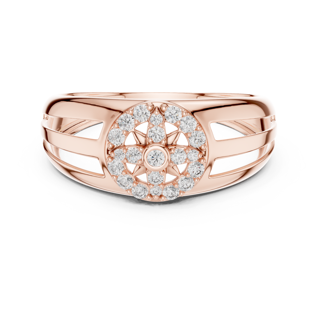  Rose Gold Luminous Grace Statement Ring Right View
