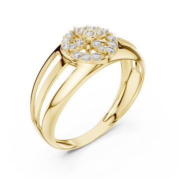 Gold Luminous Grace Statement Ring Right View