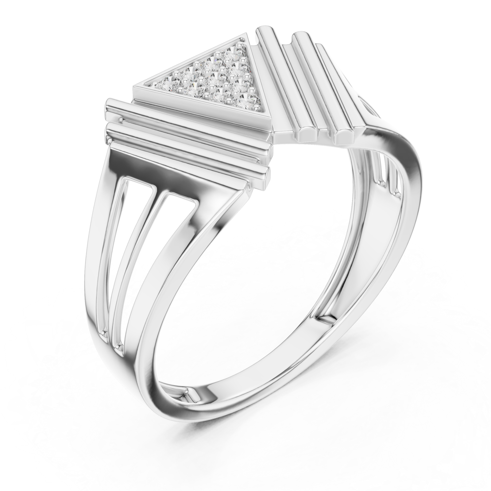  White Gold Eclipse Mirage Signature Band Right View