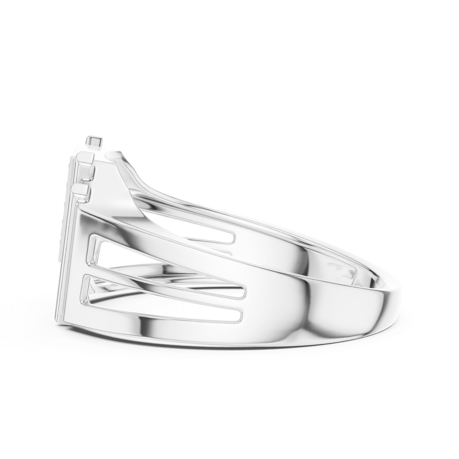  White Gold Eclipse Mirage Signature Band Side View