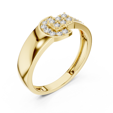 Gold Starlit Embrace Unison Keepsake Cocktail Ring Right View