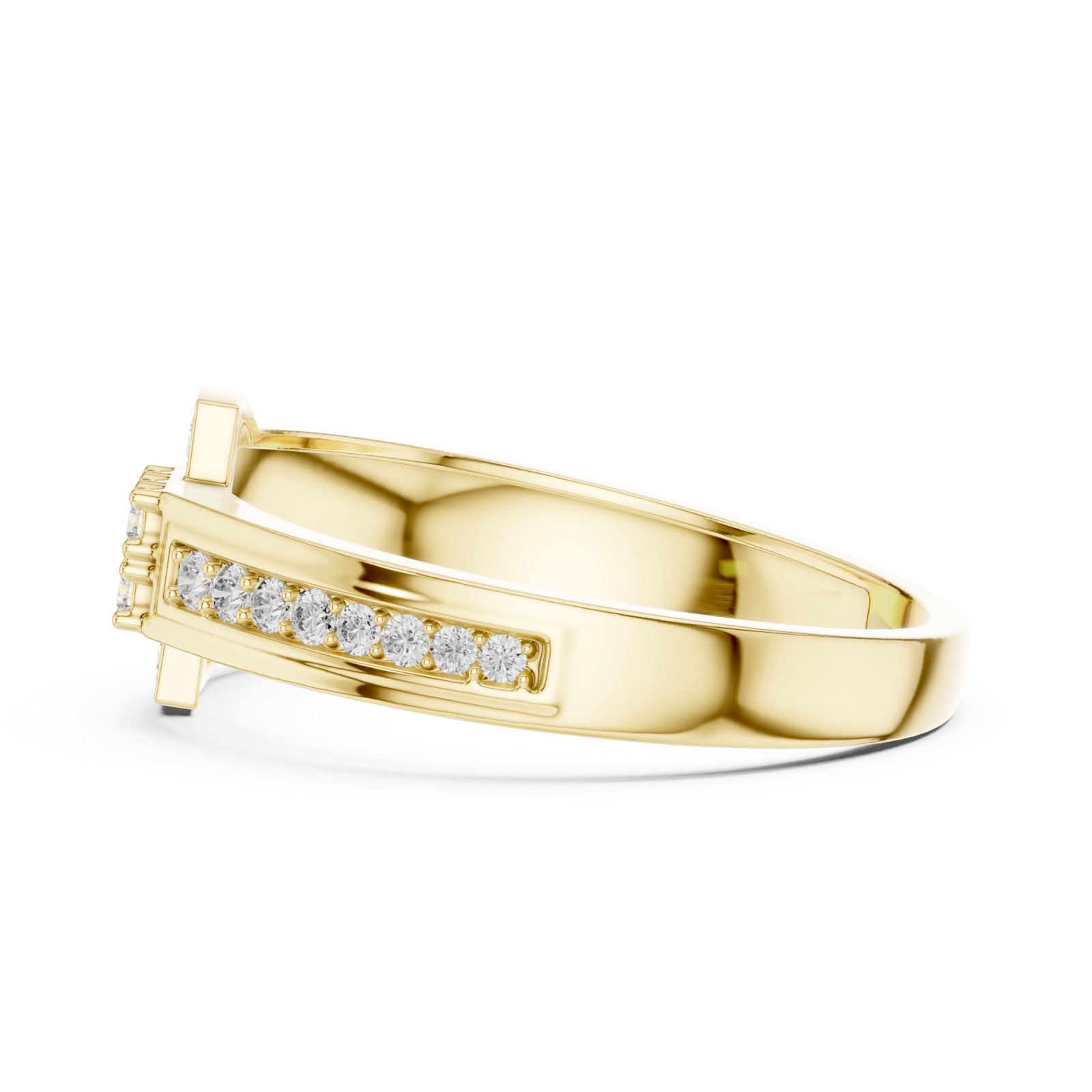  Gold Starlit Embrace Unison Keepsake Cocktail Ring Side View