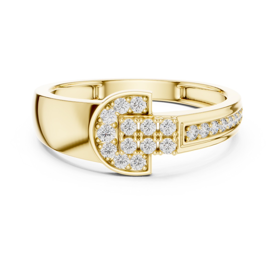 Gold Starlit Embrace Unison Keepsake Cocktail Ring Right View
