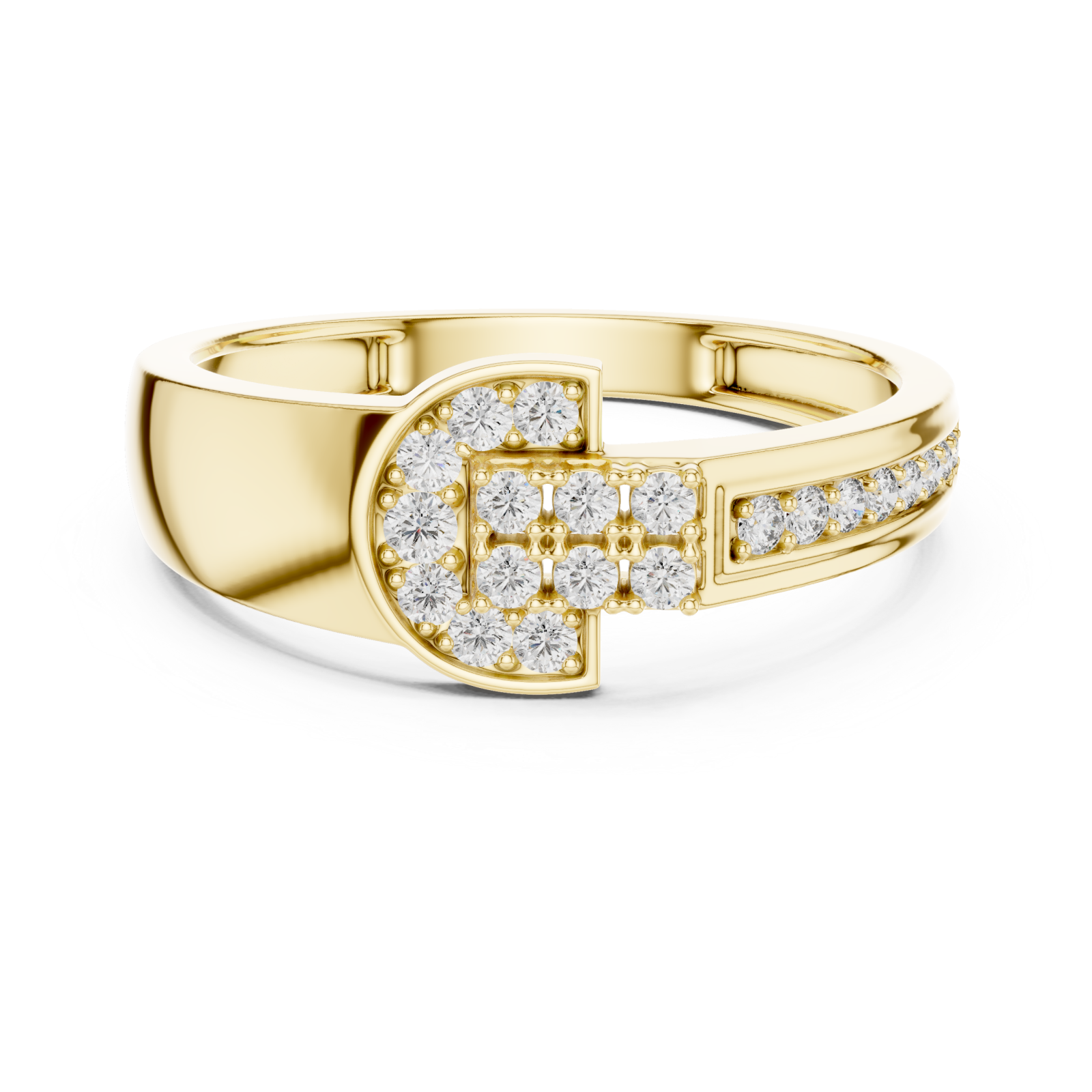  Gold Starlit Embrace Unison Keepsake Cocktail Ring Front View