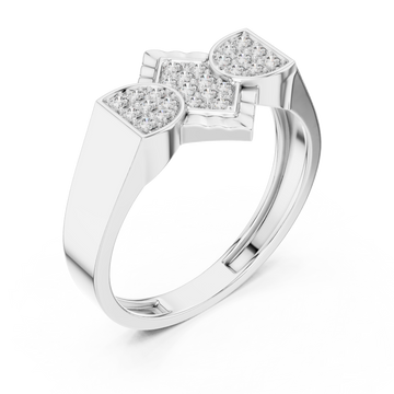  White Gold Celestial Embrace Stacked Ring Right View