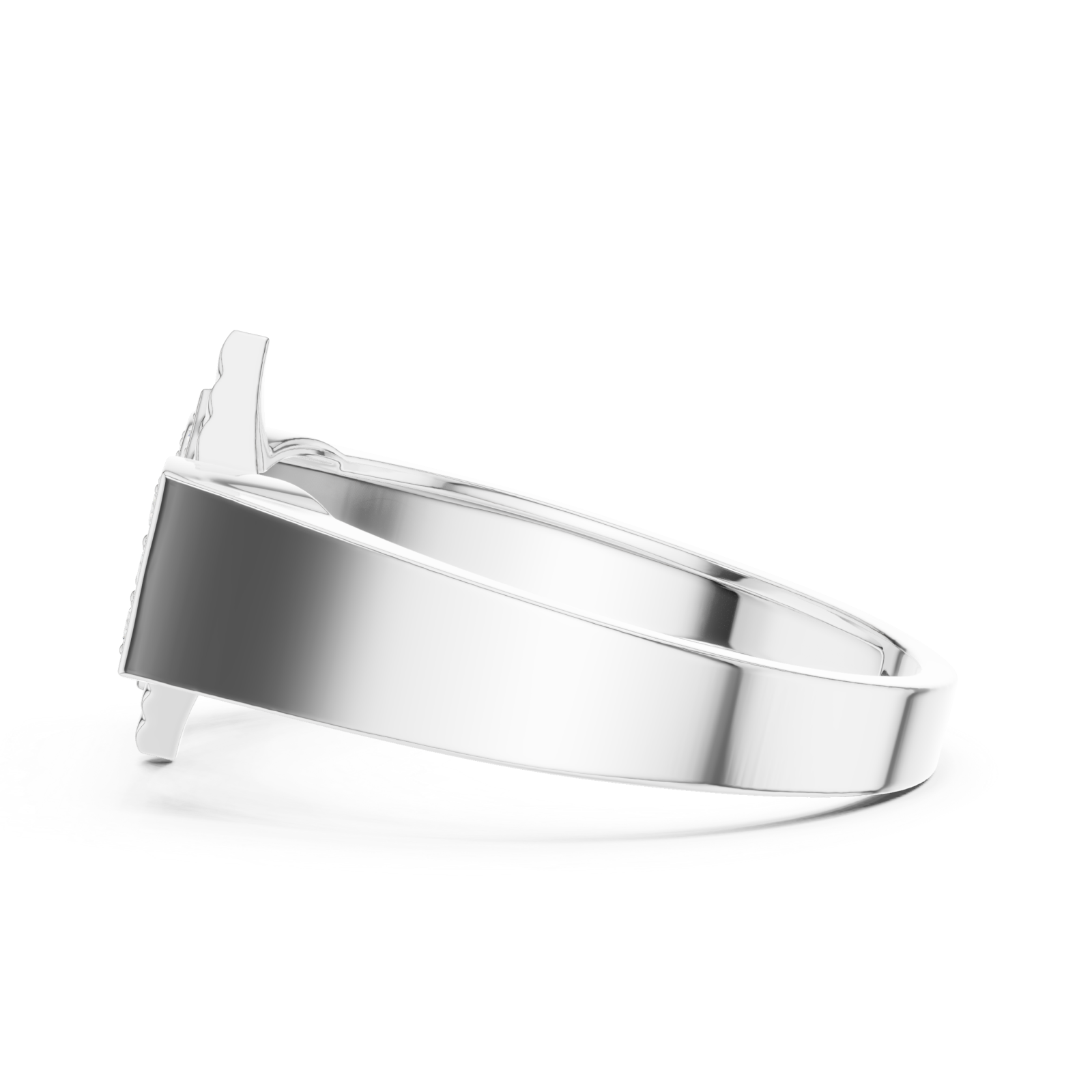  White Gold Celestial Embrace Stacked Ring Side View