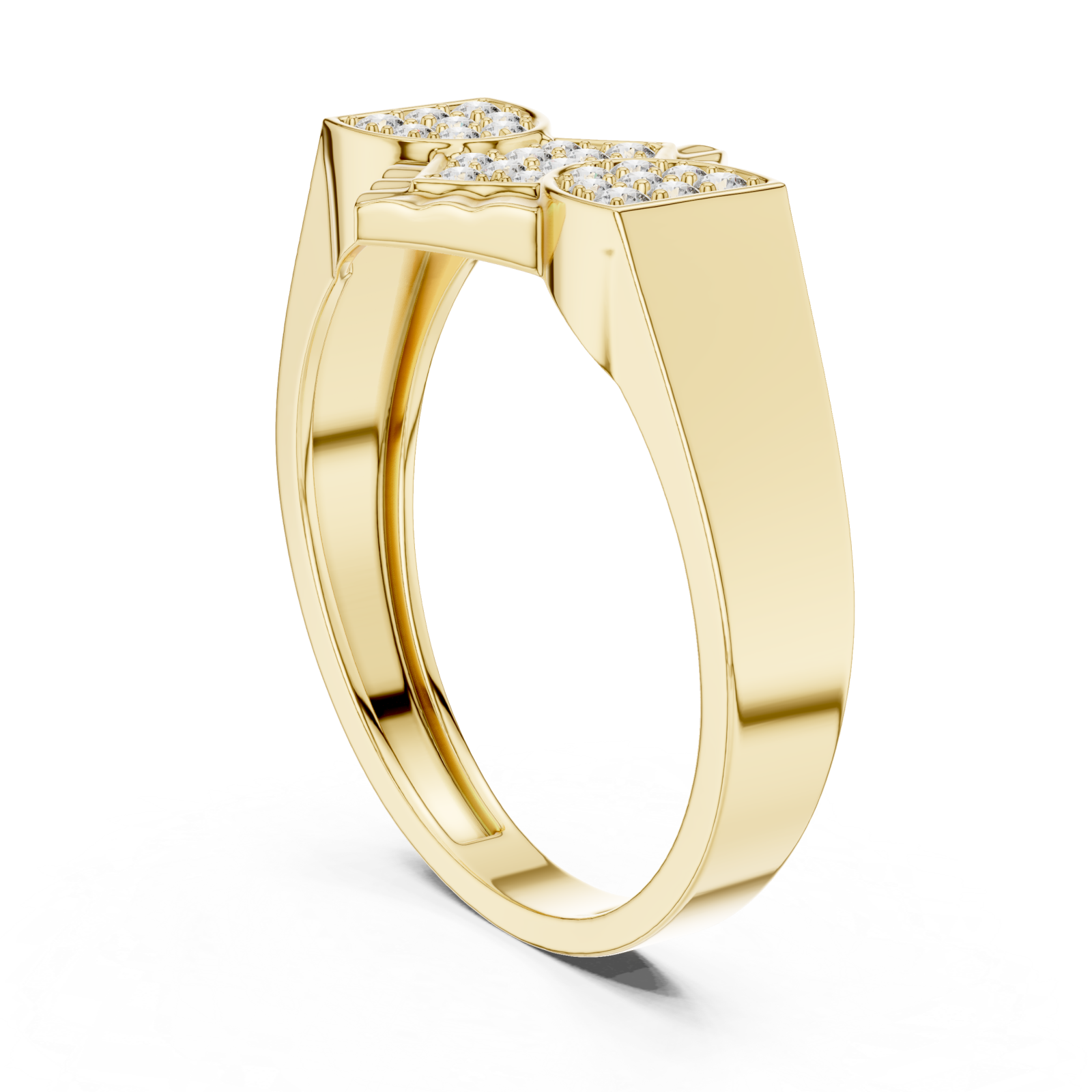  Gold Celestial Embrace Stacked Ring Left View