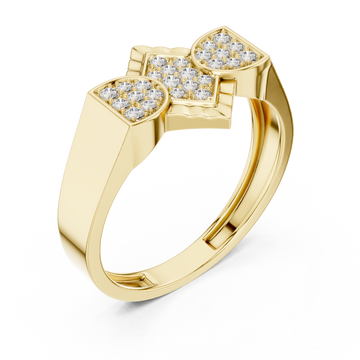 Gold Celestial Embrace Stacked Ring Right View