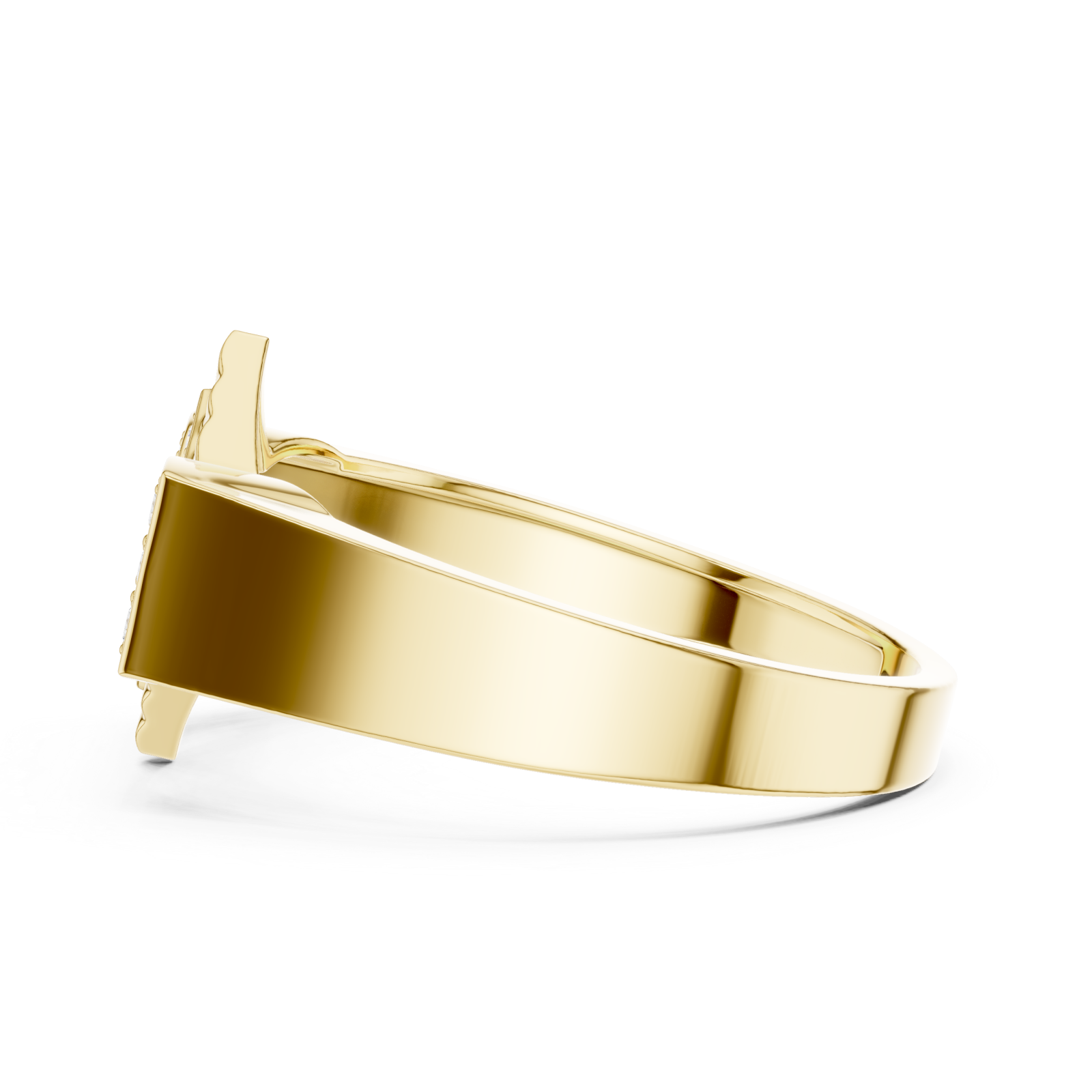  Gold Celestial Embrace Stacked Ring Side View