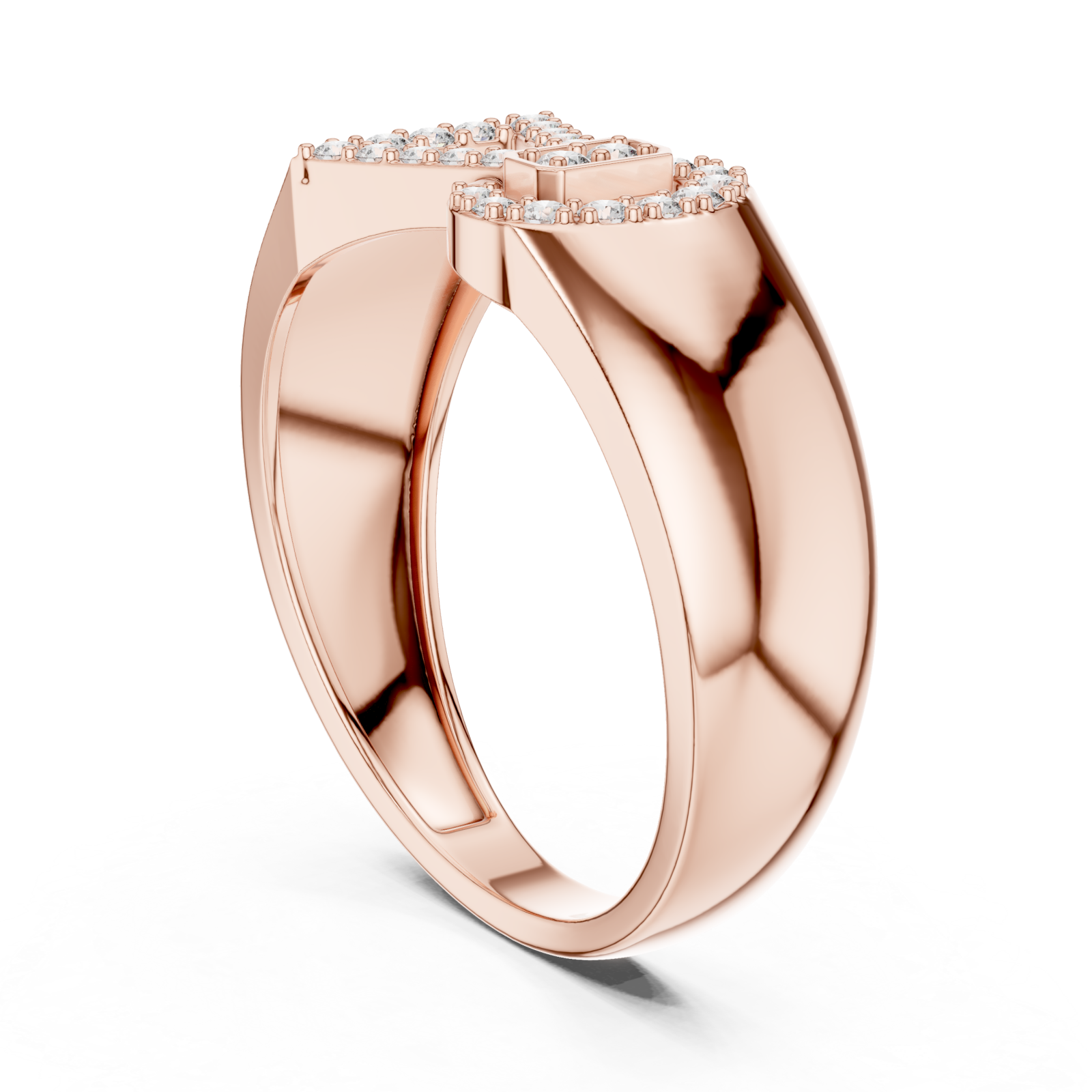  Rose Gold Pure Grace Signature Statement Ring Left View