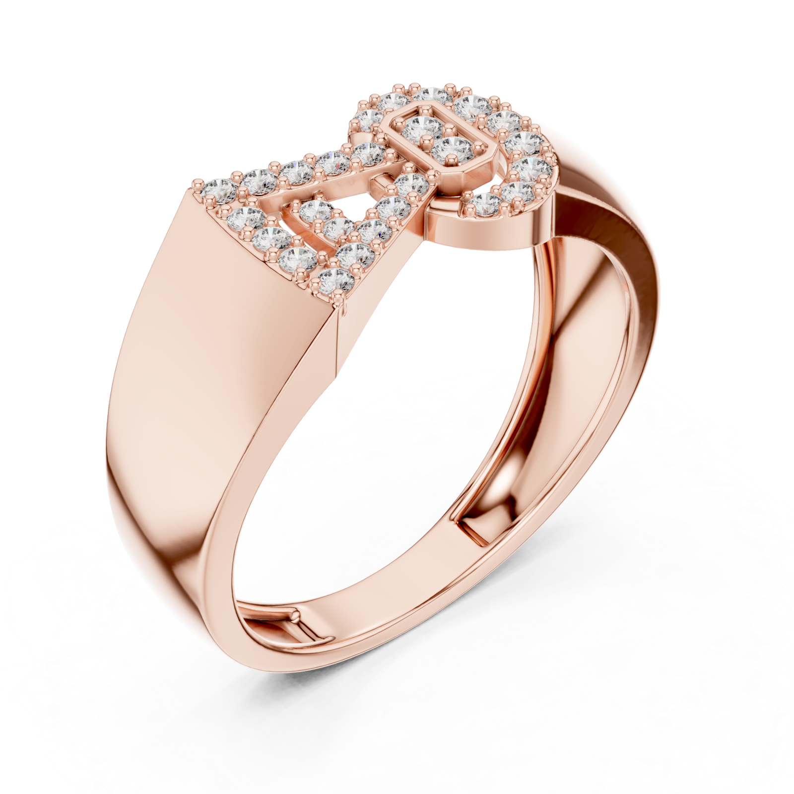  Rose Gold Pure Grace Signature Statement Ring Right View