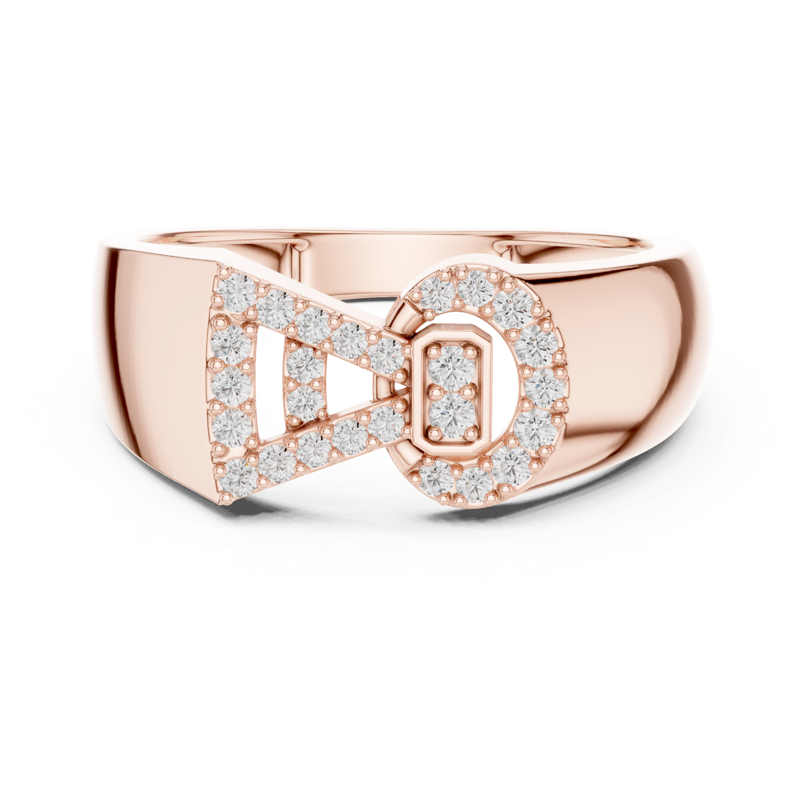  Rose Gold Pure Grace Signature Statement Ring Front View