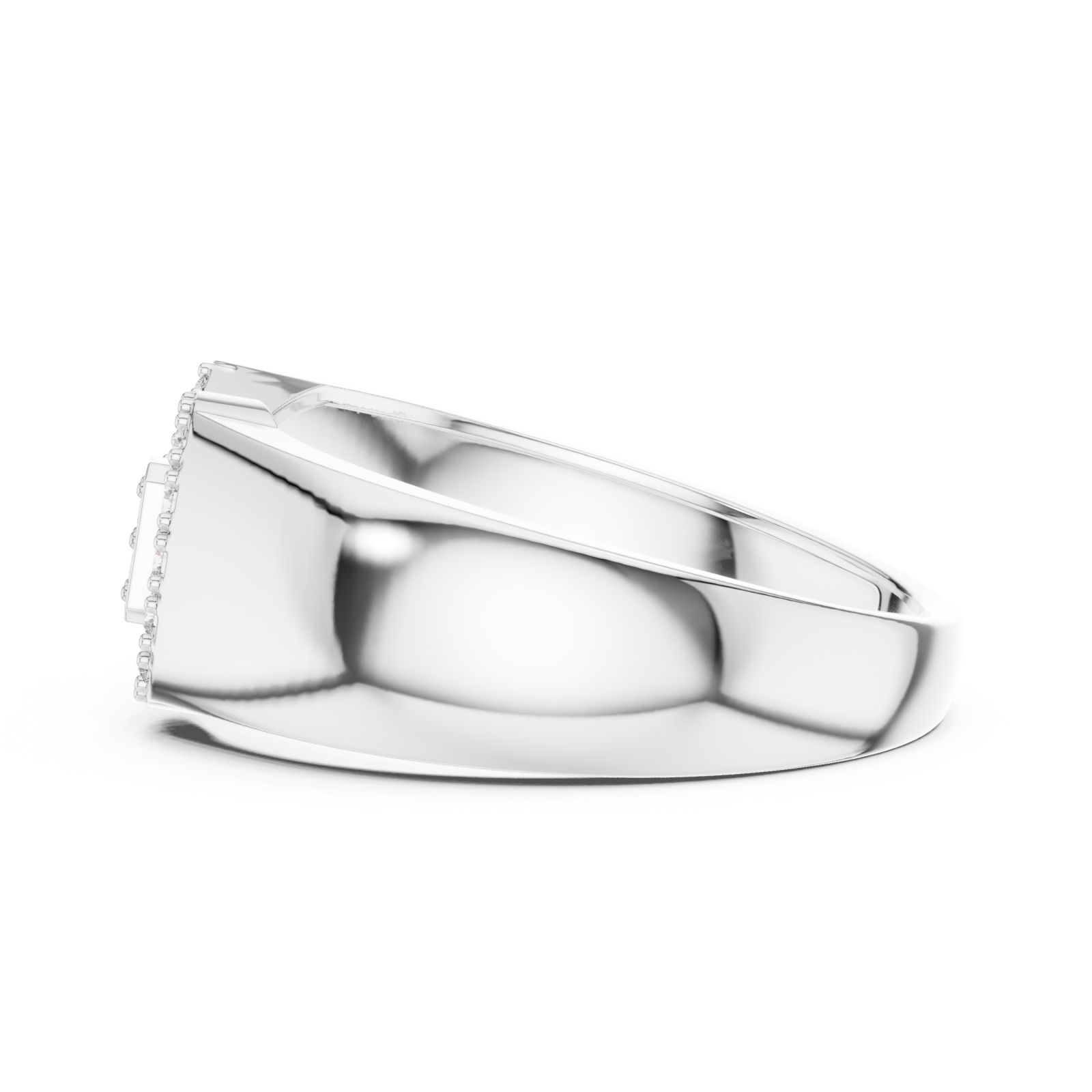  White Gold Pure Grace Signature Statement Ring Side View