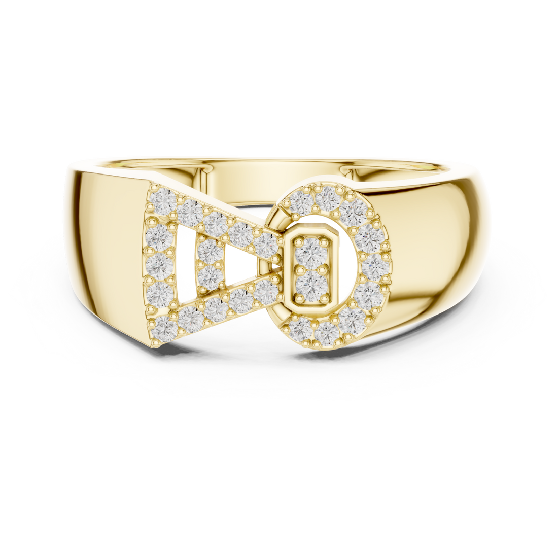 Gold Pure Grace Signature Statement Ring Right View