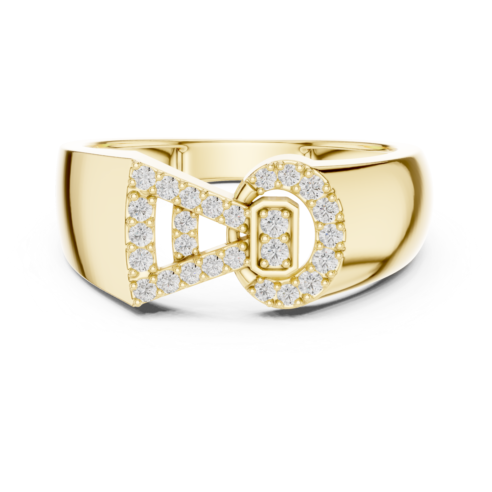 Gold Pure Grace Signature Statement Ring Front View