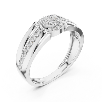  White Gold Sparkling Embrace Band Right View