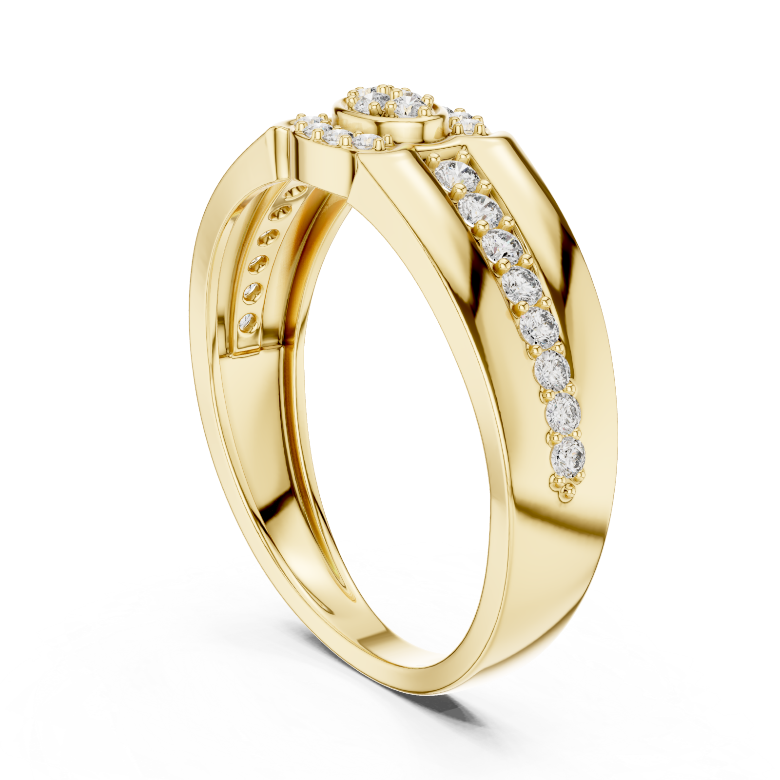  Gold Sparkling Embrace Band Left View