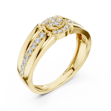 Gold Sparkling Embrace Band Right View