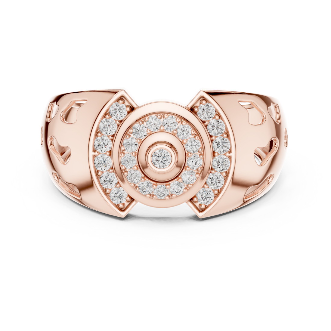  Rose Gold Celestial Aurora Openwork Gallery Band Right View