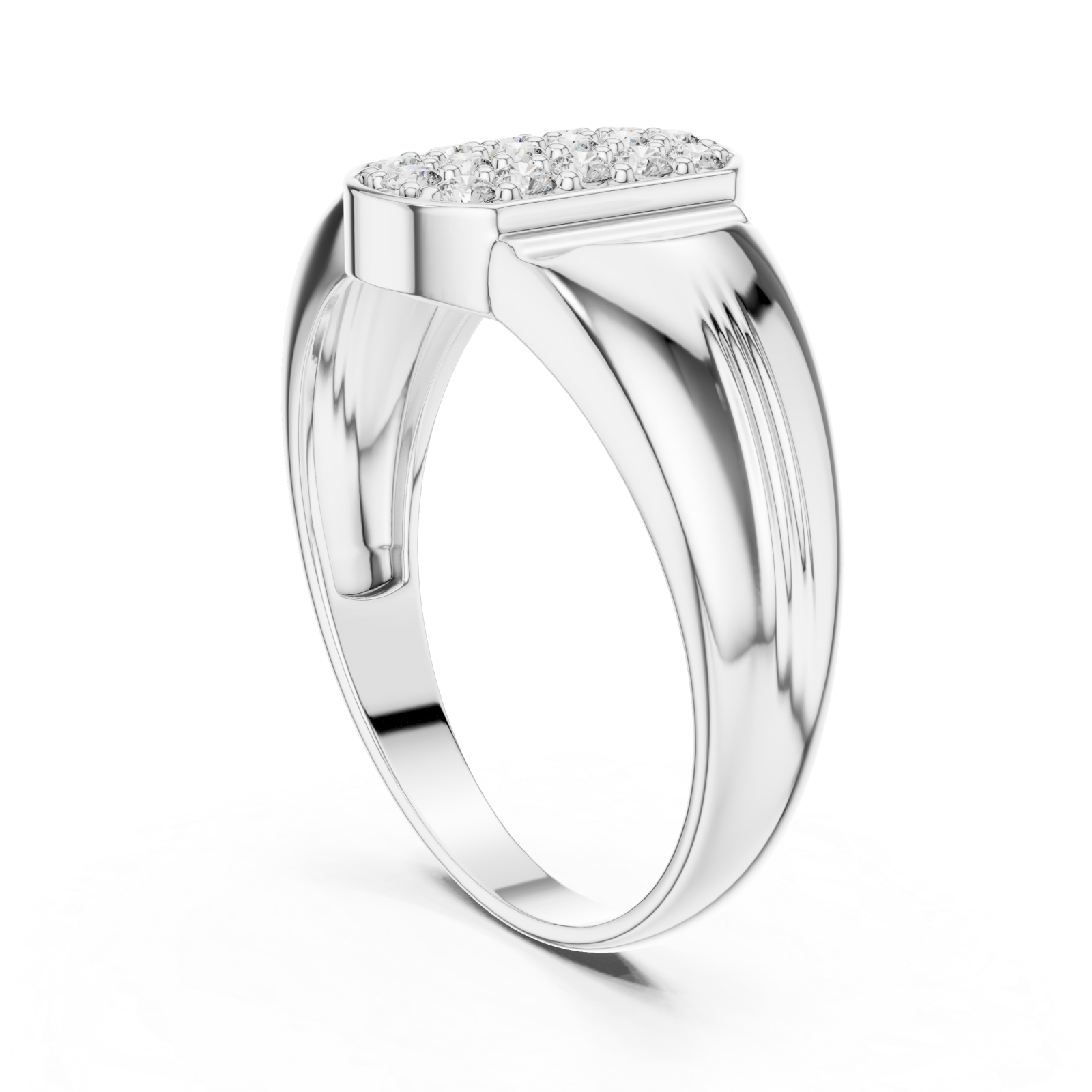  White Gold Eternal Embrace Shimmer Crown Band Left View