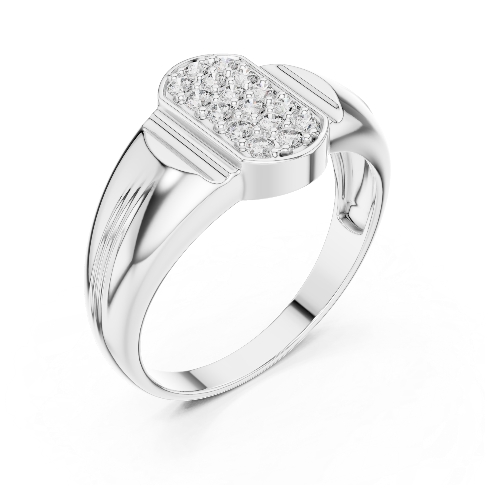  White Gold Eternal Embrace Shimmer Crown Band Right View