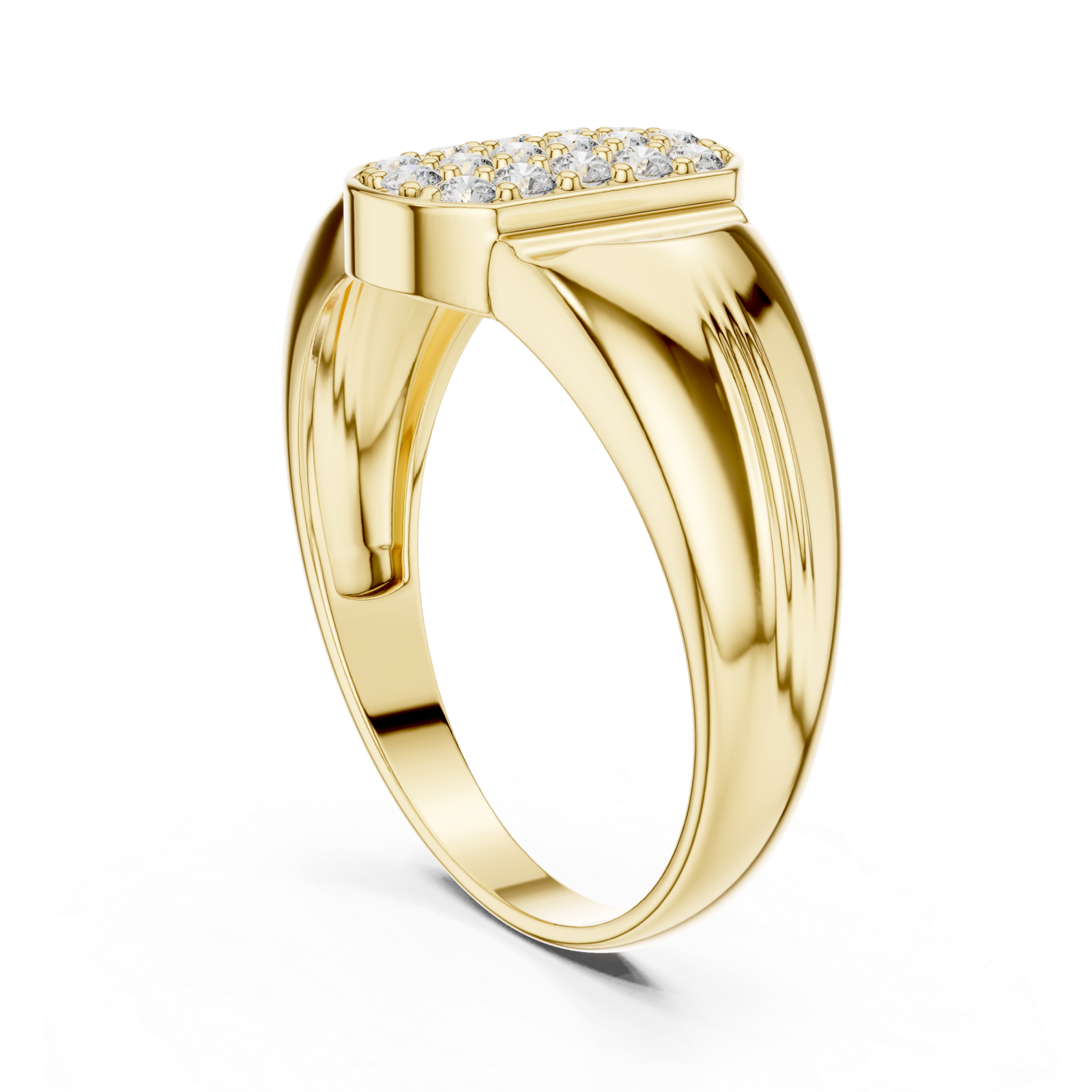  Gold Eternal Embrace Shimmer Crown Band Left View