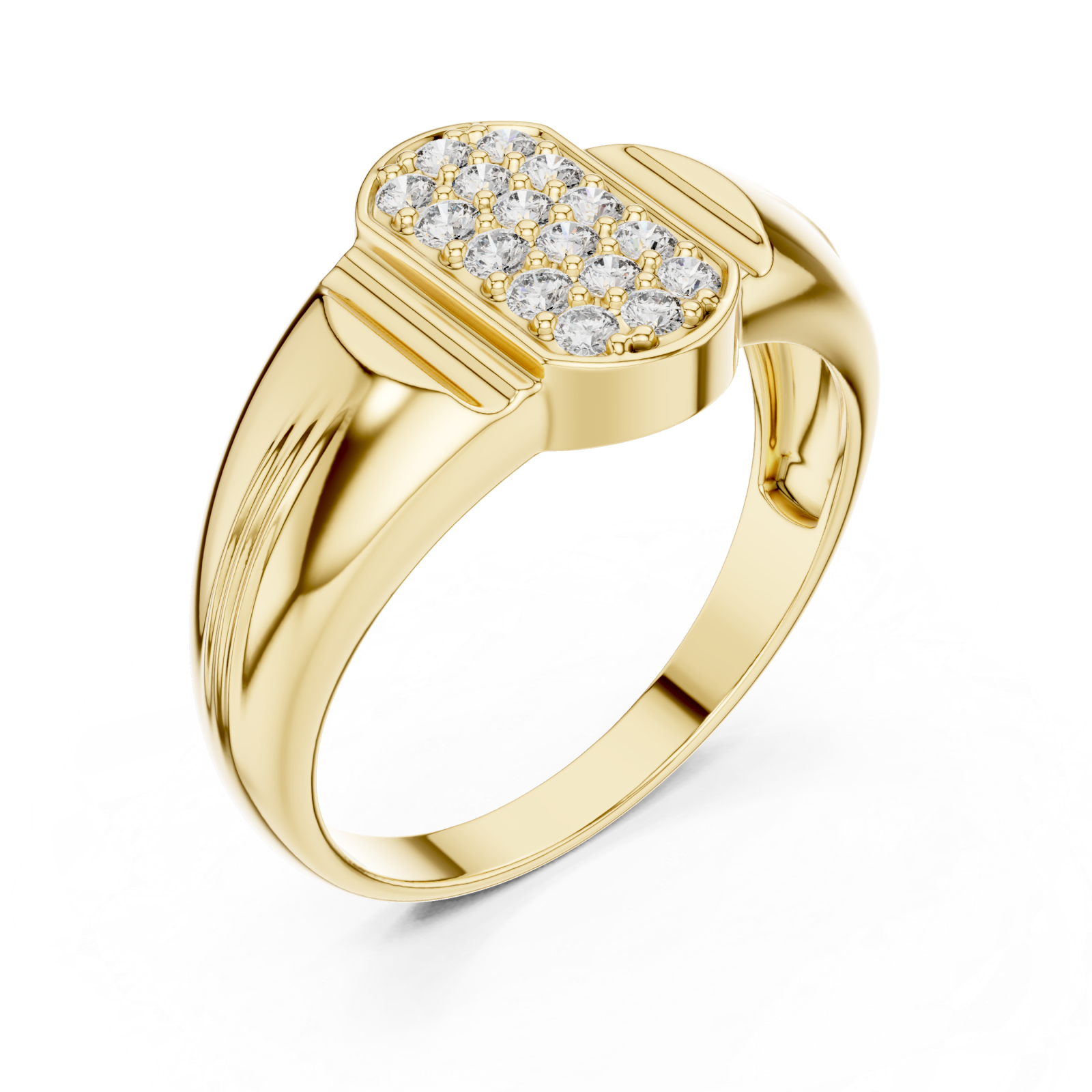 Gold Eternal Embrace Shimmer Crown Band Right View