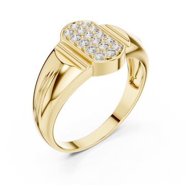 Gold Eternal Embrace Shimmer Crown Band Right View