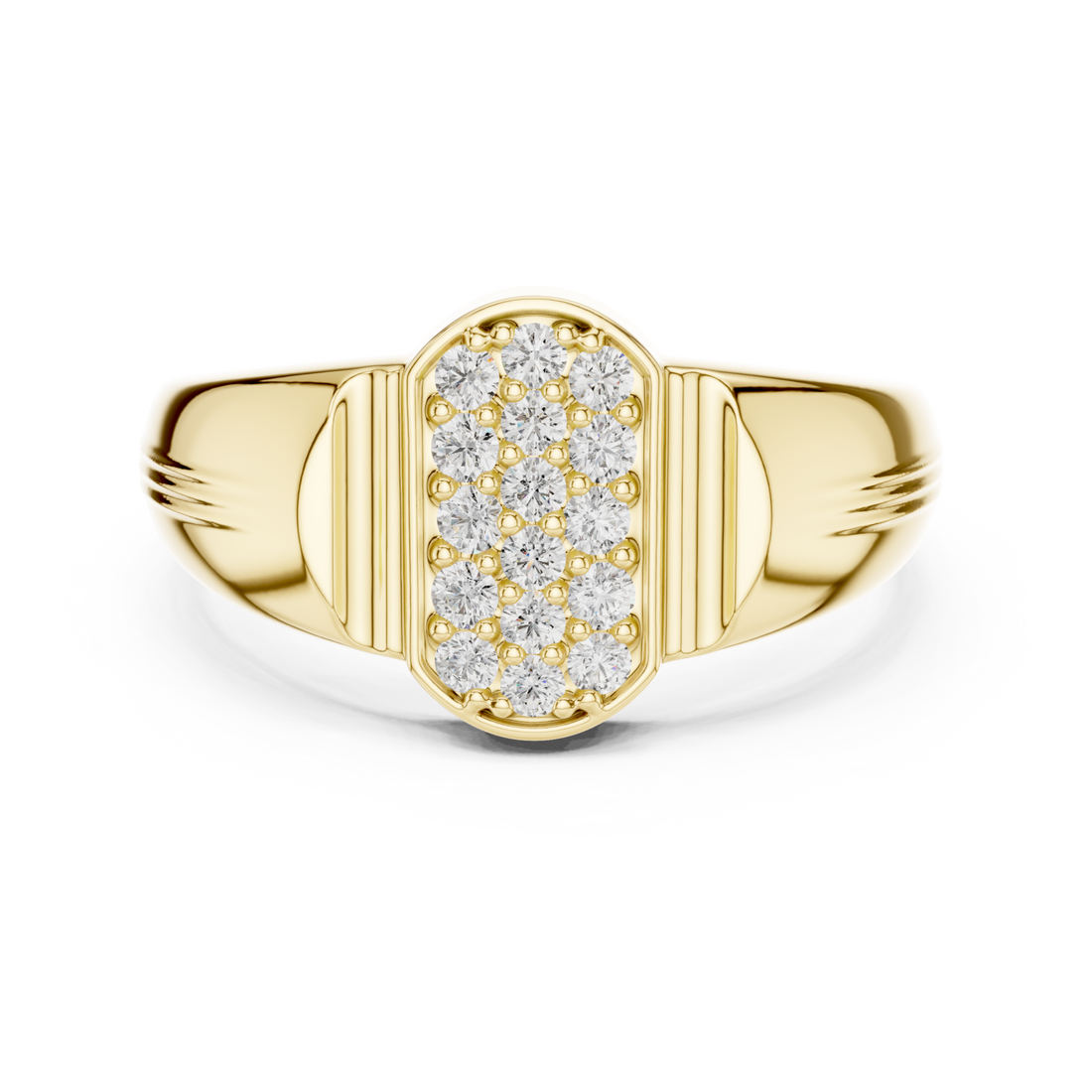 Gold Eternal Embrace Shimmer Crown Band Right View