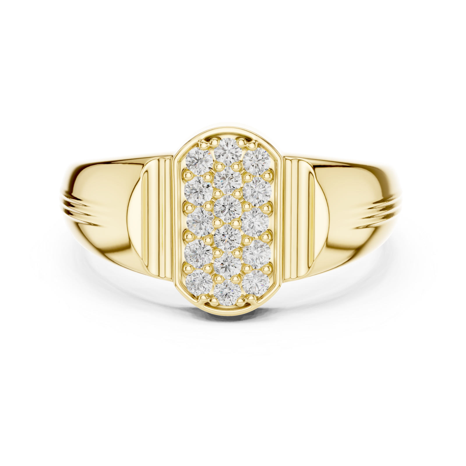  Gold Eternal Embrace Shimmer Crown Band Front View
