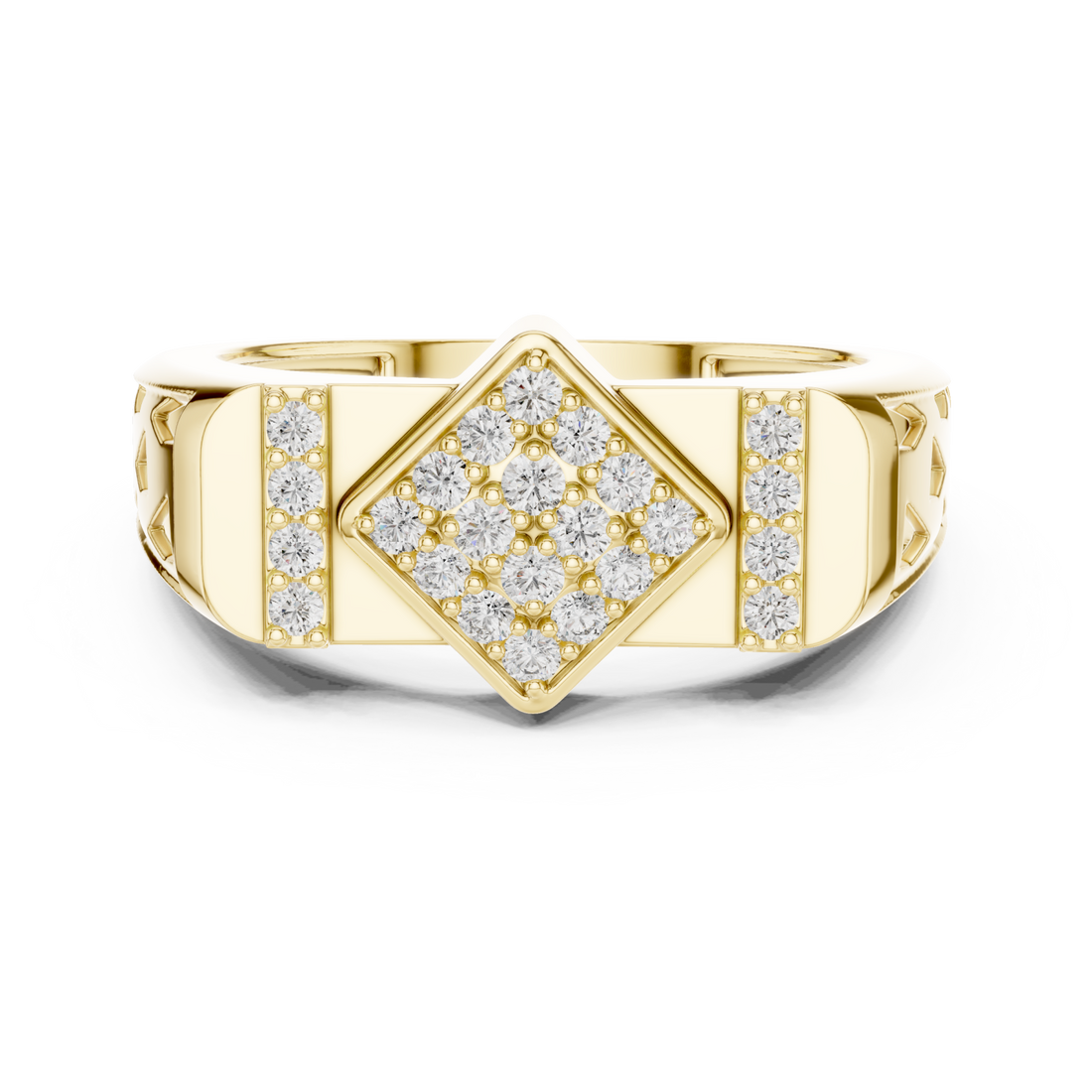 Gold Radiance Mosaic Signature Ring Right View