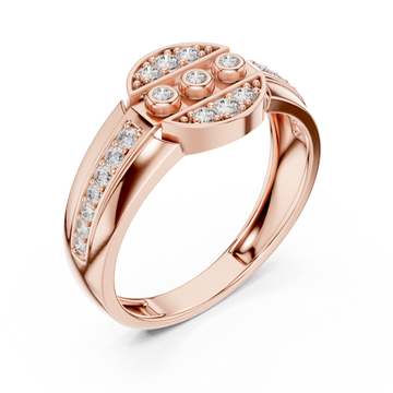  Rose Gold Eternal Harmony Contour Ring Right View