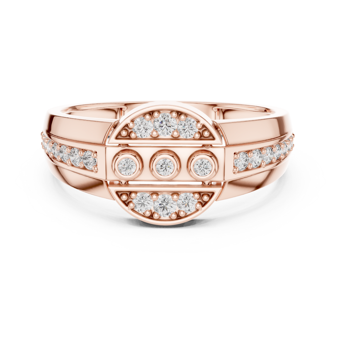  Rose Gold Eternal Harmony Contour Ring Right View