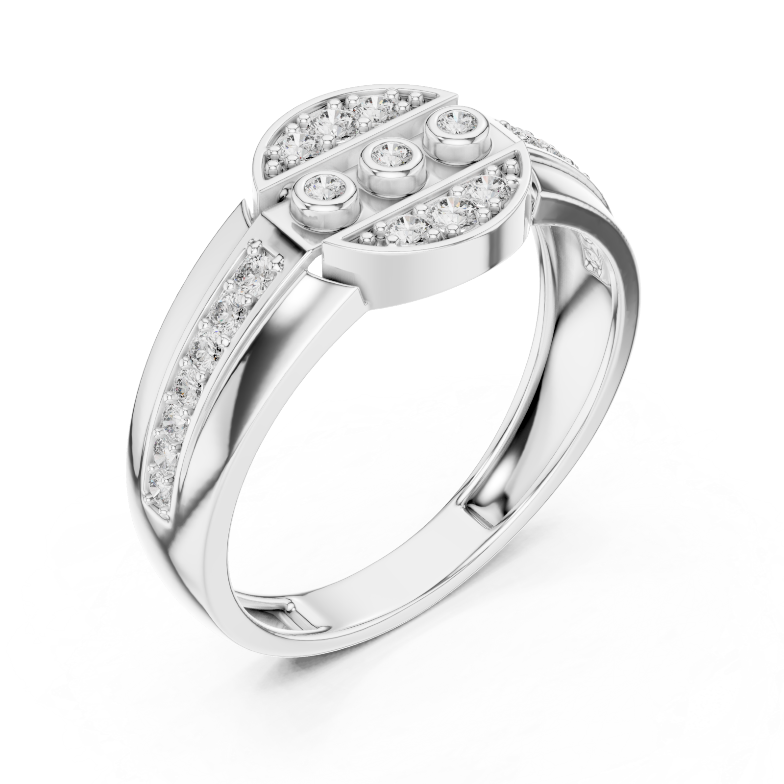  White Gold Eternal Harmony Contour Ring Right View