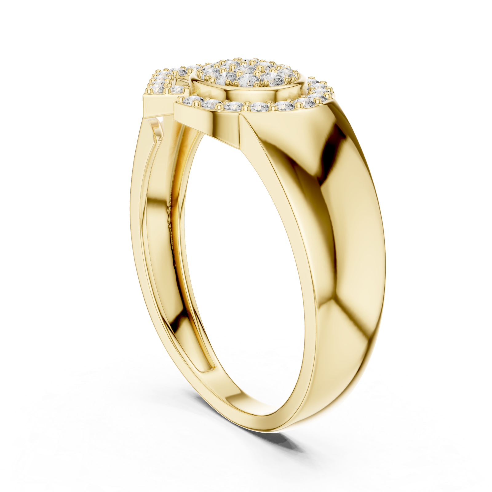  Gold Pure Grace Modern Cocktail Ring Left View
