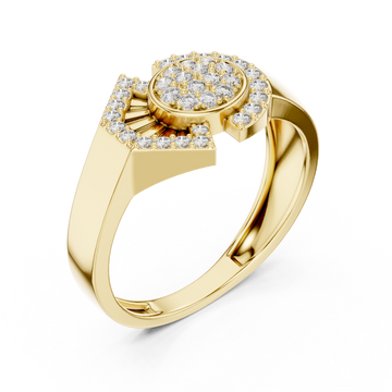 Gold Pure Grace Modern Cocktail Ring Right View