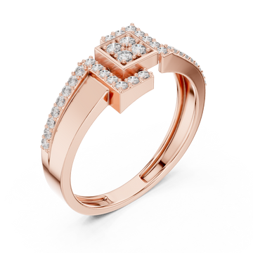  Rose Gold Celestial Parallel Embrace Harmony Ring Right View