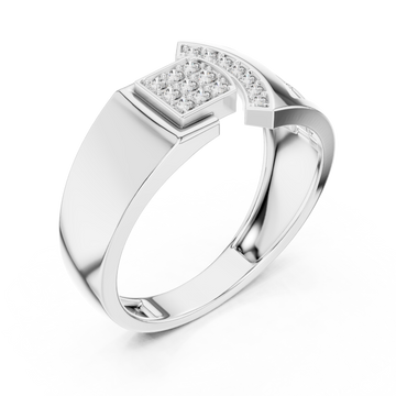  White Gold Radiant Architecture Statement Band Right View