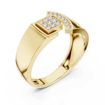 Gold Radiant Architecture Statement Band Right View