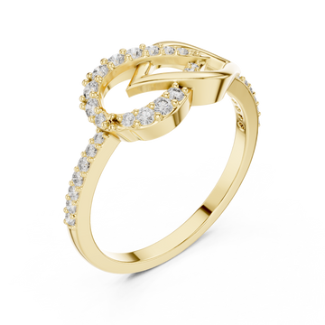 Gold Whispering Petal Harmony Band Right View