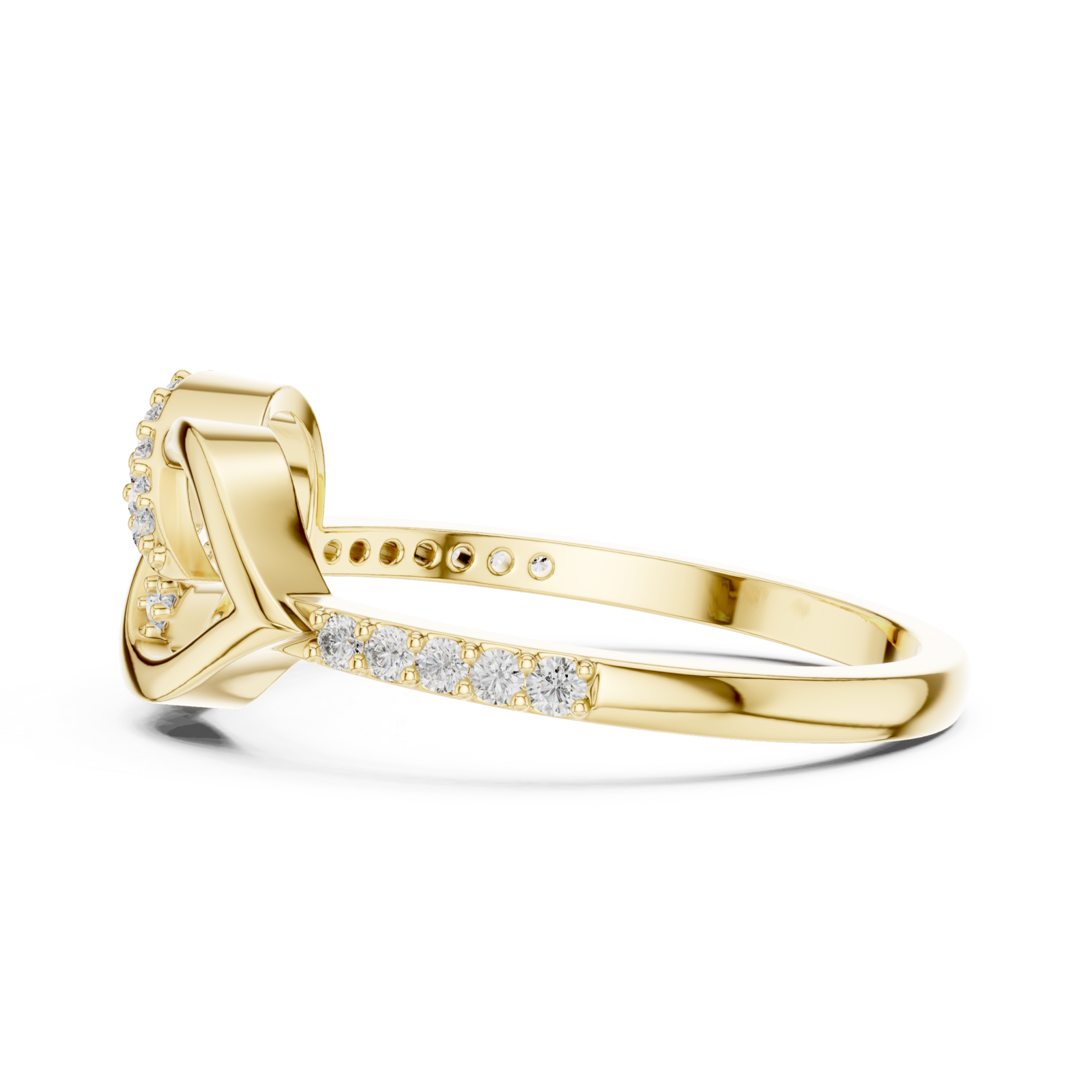  Gold Whispering Petal Harmony Band Side View