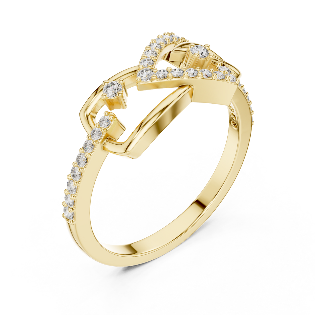 Gold Infinite Charm Ribbon Band Right View