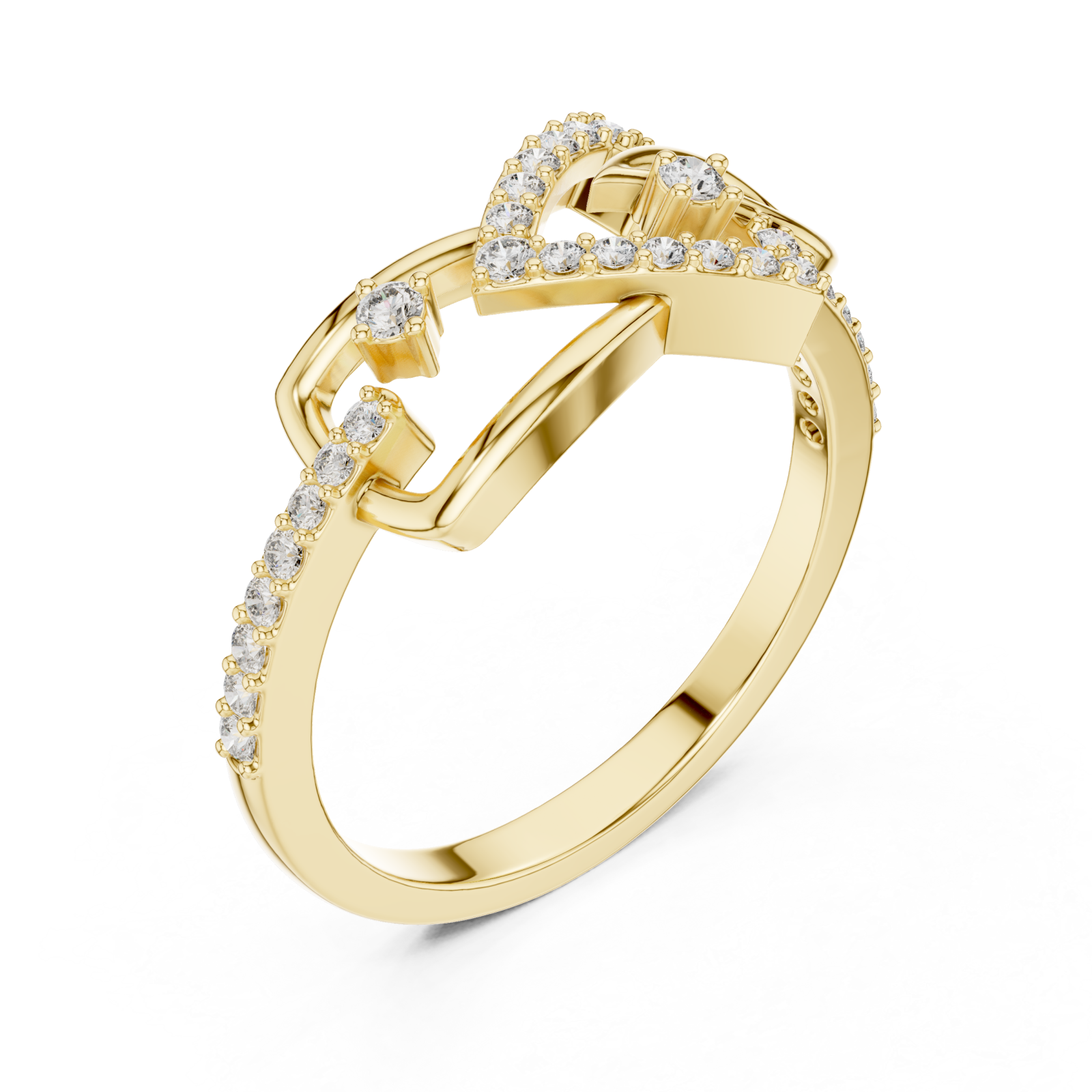 Gold Infinite Charm Ribbon Band Right View
